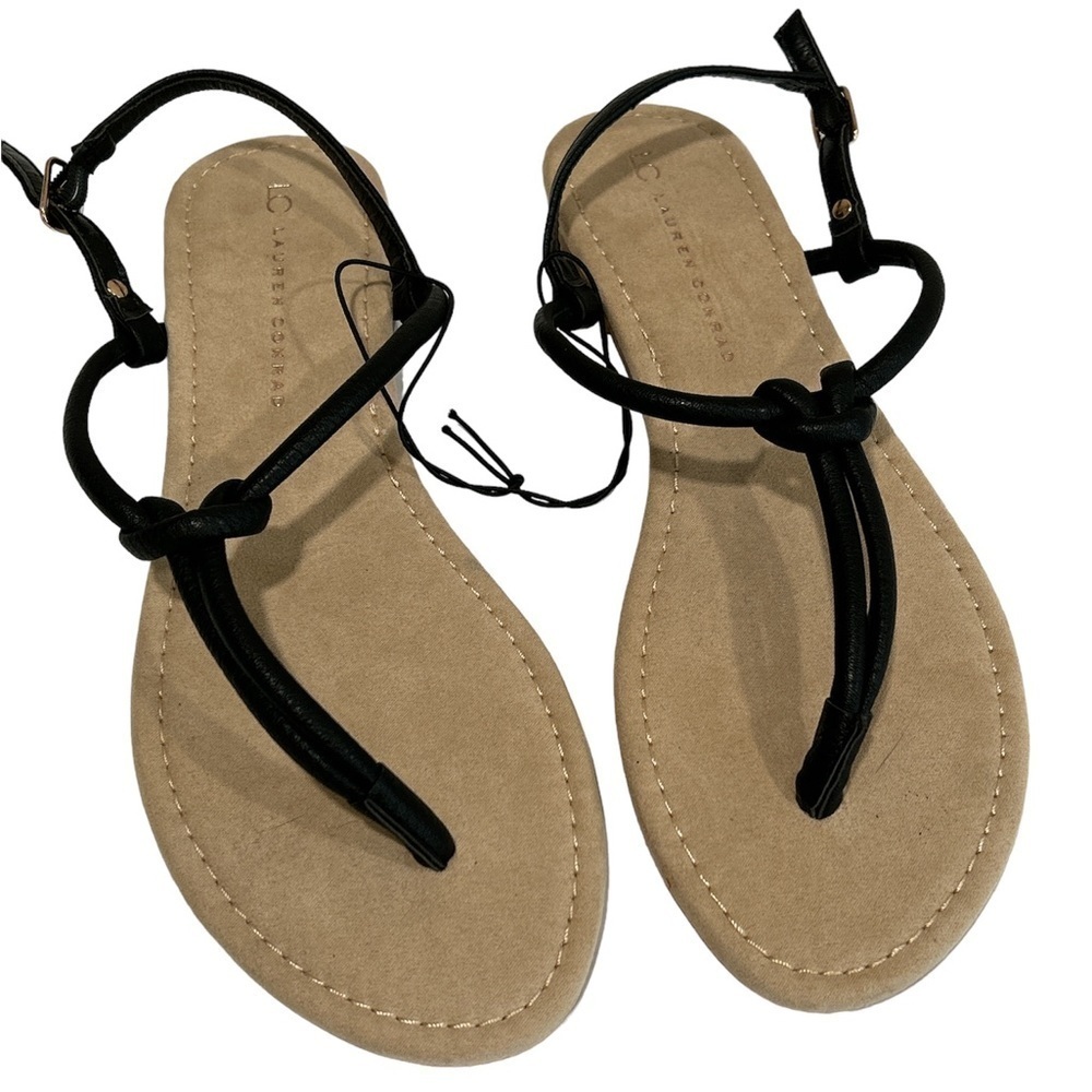 NEW Lauren Conrad women's S black strap sandles